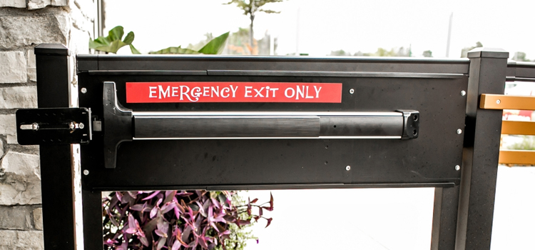 emergency push bar installation in Richmond